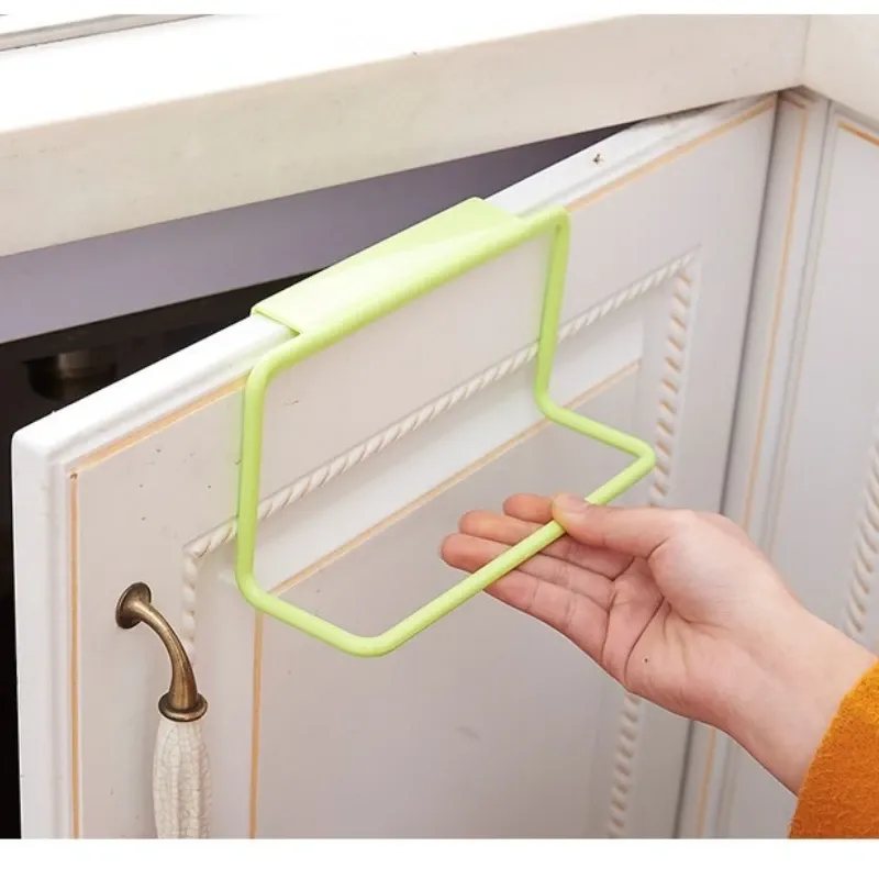 Organisateur de salle de bain, porte-serviettes, porte d'armoire, cuisine, salle de bains, porte-serviettes unipolaire, articles divers en plastique, cintre de chiffon, barres à serviettes 4