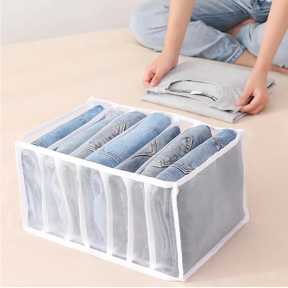 Organiseur pliable pour tiroirs : rangement pour sous-vêtements, jeans, pantalons, chaussettes et soutiens-gorge 2