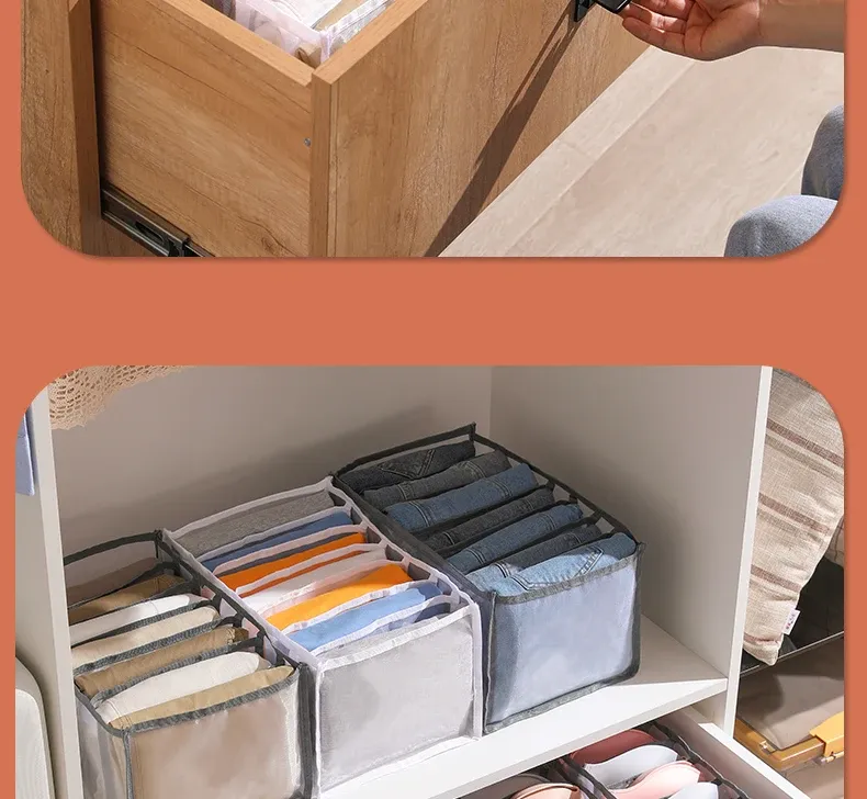 Rangement de vêtements dans un tiroir organisé