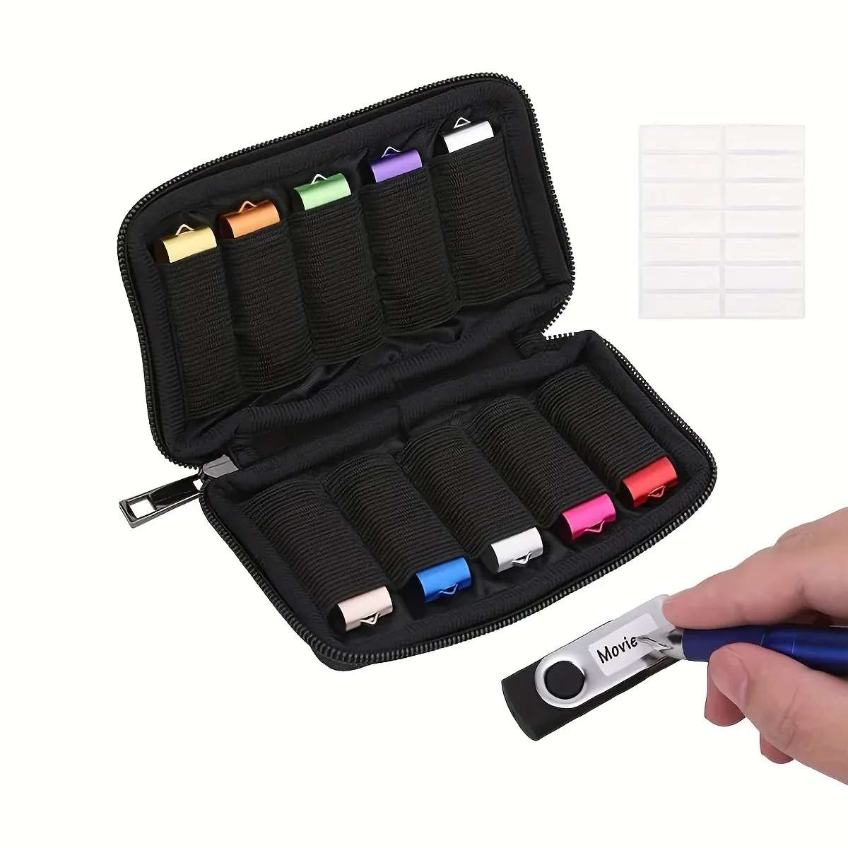 Étui de rangement pour clé USB, vue d'ensemble