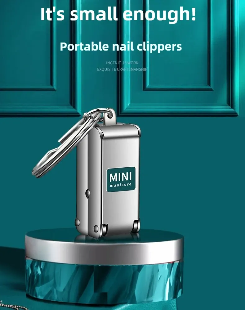 Coupe-ongles pliable de voyage en acier inoxydable