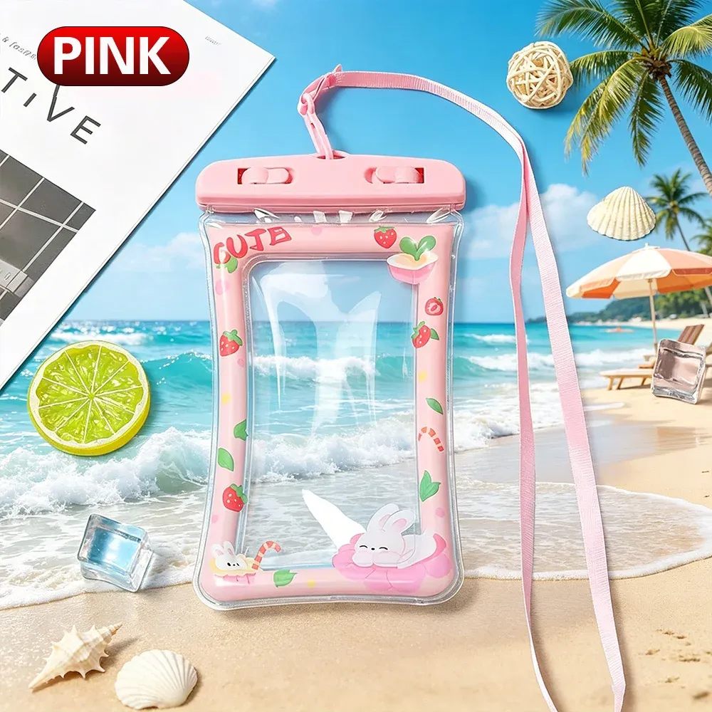 Pochette Étanche Flottante pour Téléphone à Écran Tactile avec Cordon, Motif Dessin Animé pour Natation, Plongée et Rafting 7