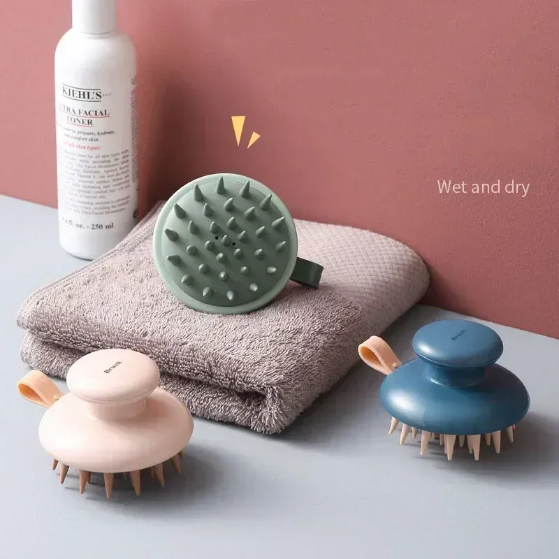 Brosse de massage du cuir chevelu en silicone, brosse à shampoing pour le corps, peigne de lavage des cheveux, brosse de massage pour bain et douche spa 6