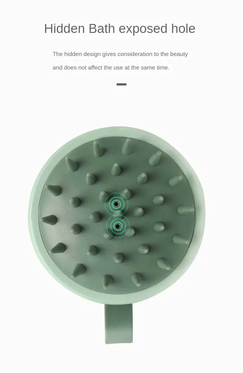 Brosse de massage pour shampoing en situation