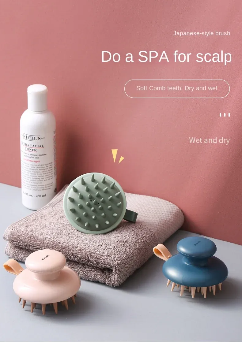 Brosse de massage du cuir chevelu en silicone