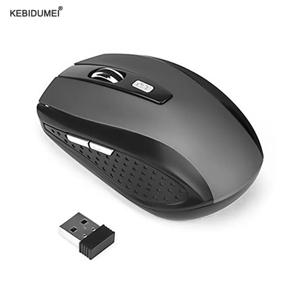 Souris sans fil 2,4 GHz, souris optique silencieuse 6 boutons, design fin et compact, DPI 1600, compatible MacBook, PC et ordinateur portable