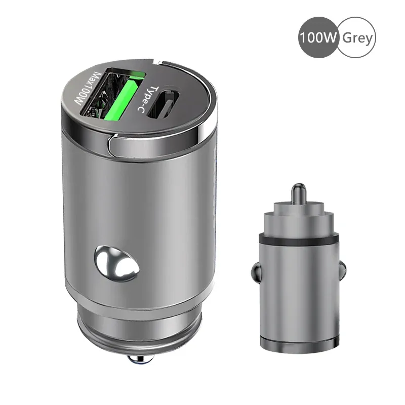 Chargeur de voiture compact 100 W à charge rapide, USB-C PD et QC 3.0, compatible iPhone, Xiaomi, Samsung et Huawei 10