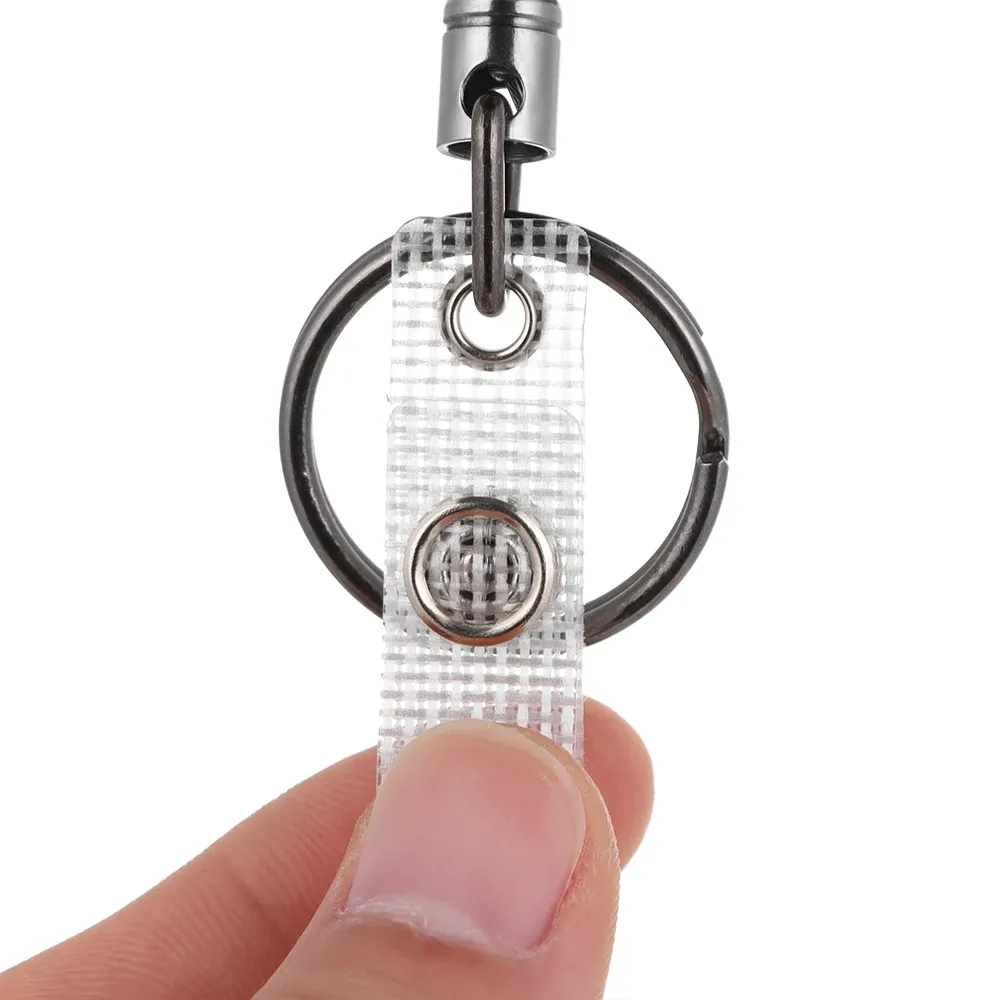 Porte-clés rétractable en métal, enrouleur de ceinture extensible, cordon d'identification, porte-badge danois, nouveauté 3