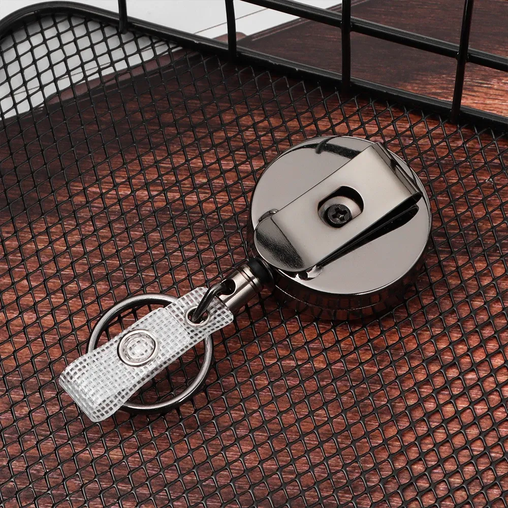 Porte-clés rétractable en métal, enrouleur de ceinture extensible, cordon d'identification, porte-badge danois, nouveauté 6