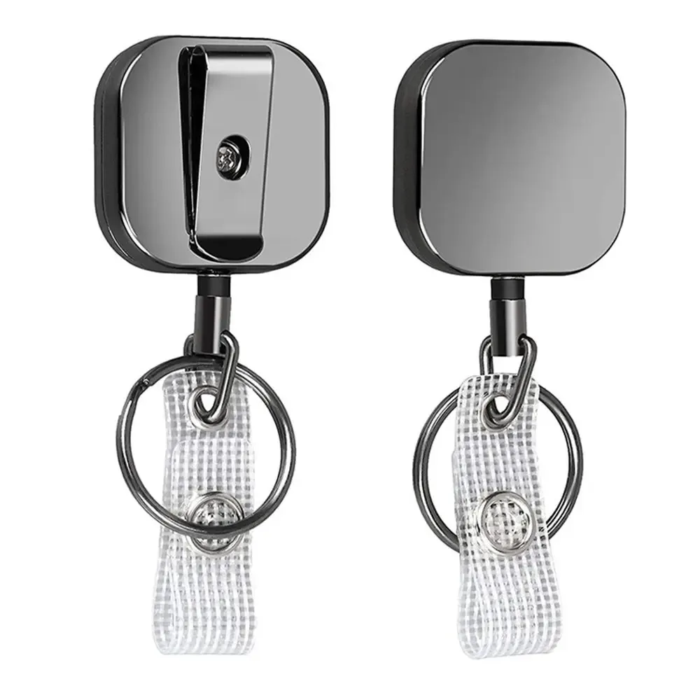 Porte-clés rétractable en métal, enrouleur de ceinture extensible, cordon d'identification, porte-badge danois, nouveauté 9