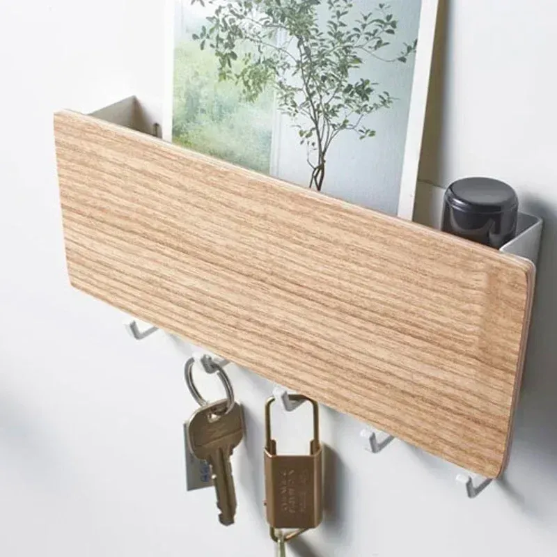 Boîte de rangement murale en bois Novel T1, perspective latérale