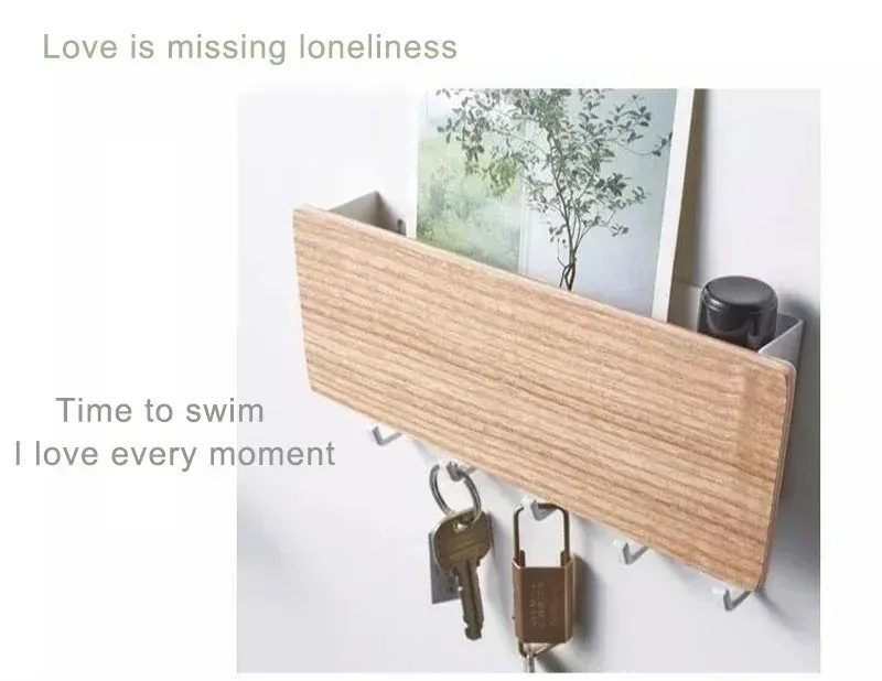 Boîte de rangement murale en bois Novel T1, vue rapprochée