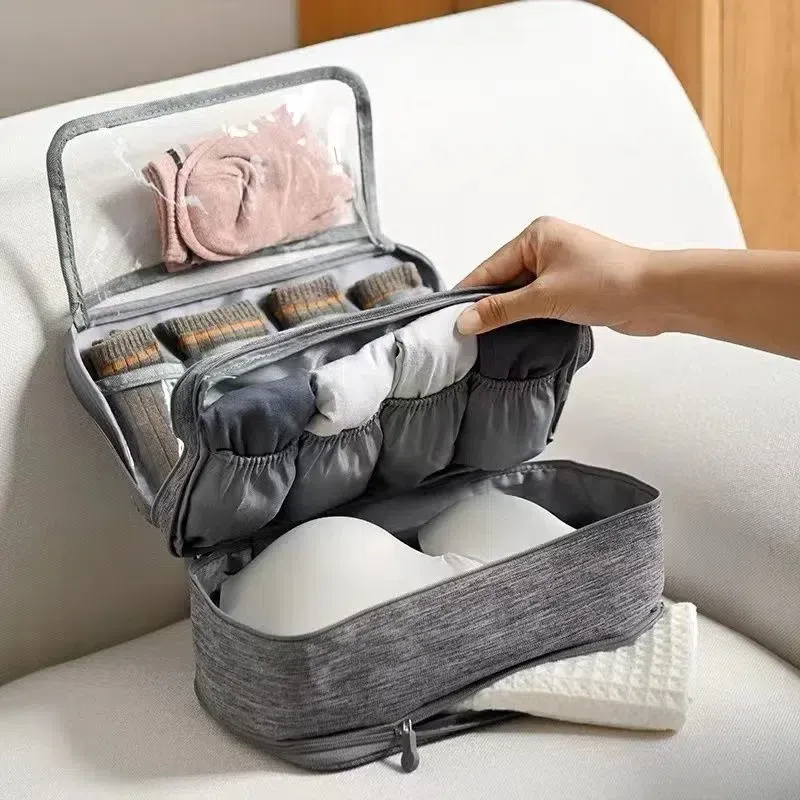 Sac de rangement de voyage pour soutien-gorge, sous-vêtements, chaussettes et accessoires