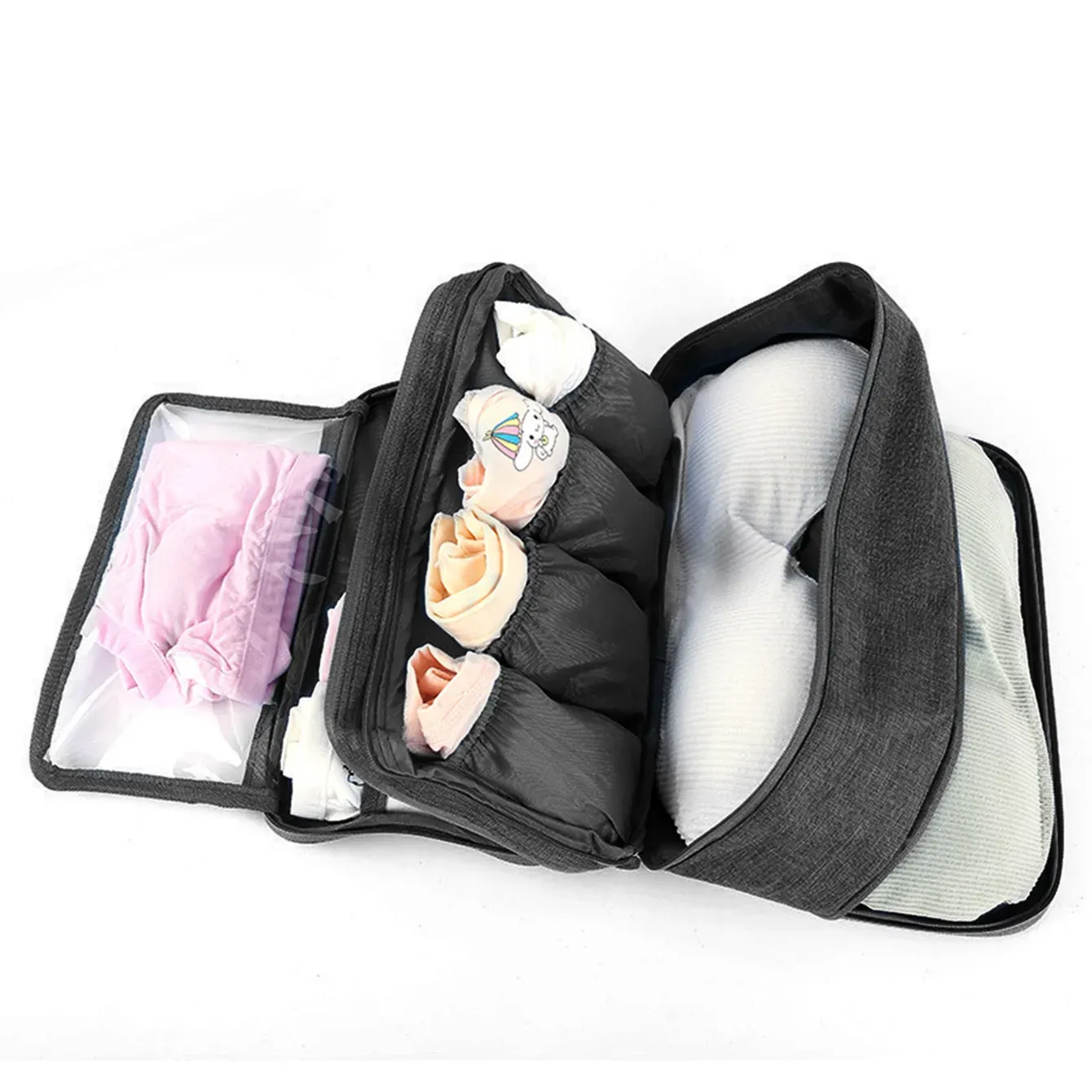 Sac de rangement de voyage pour soutien-gorge, sous-vêtements, chaussettes et accessoires 2