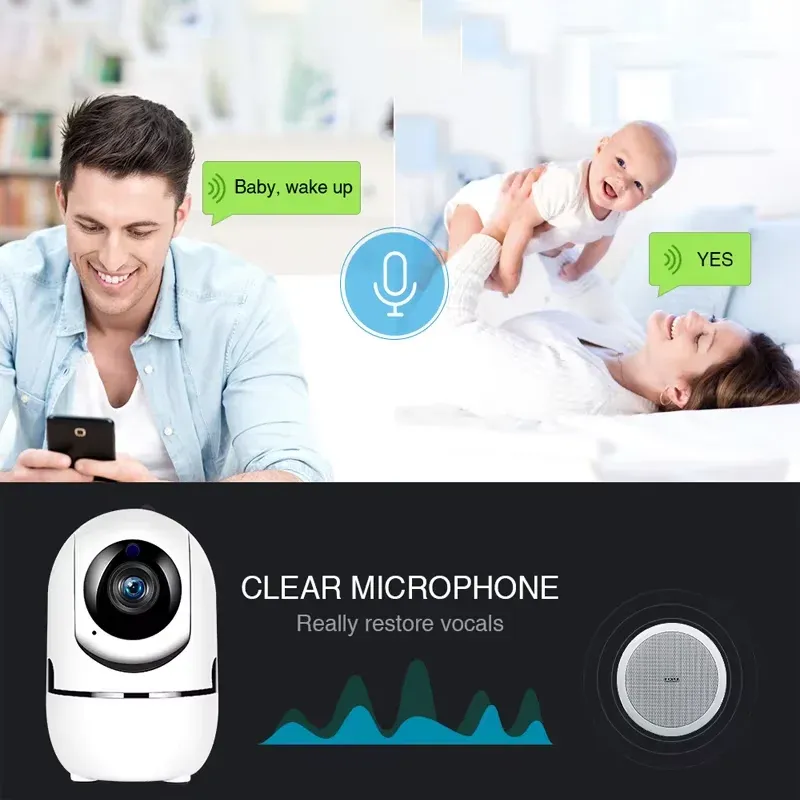 Caméra IP Wi-Fi YCC365 Plus Maison Intelligente 1620P Suivi Automatique Vision Nocturne Sans Fil Caméra de Sécurité Vidéo CCTV pour Bébé 4