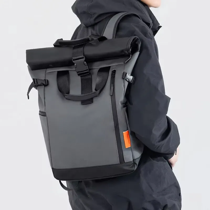 Sac à dos de voyage pour homme 15,6 pouces, étanche, pour ordinateur portable, idéal pour le camping, la randonnée et les déplacements professionnels ou scolaires 2