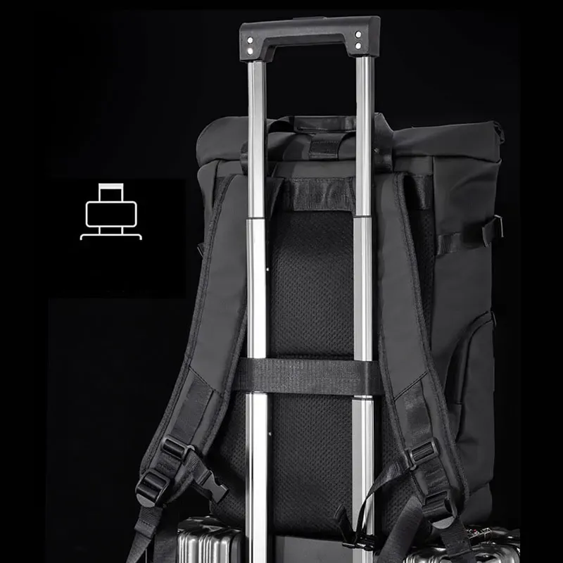 Sac à dos de voyage pour homme 15,6 pouces, étanche, pour ordinateur portable, idéal pour le camping, la randonnée et les déplacements professionnels ou scolaires 4