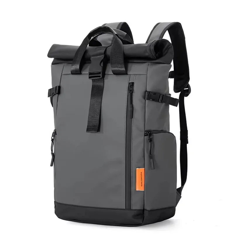 Sac à dos de voyage pour homme 15,6 pouces, étanche, pour ordinateur portable, idéal pour le camping, la randonnée et les déplacements professionnels ou scolaires 8