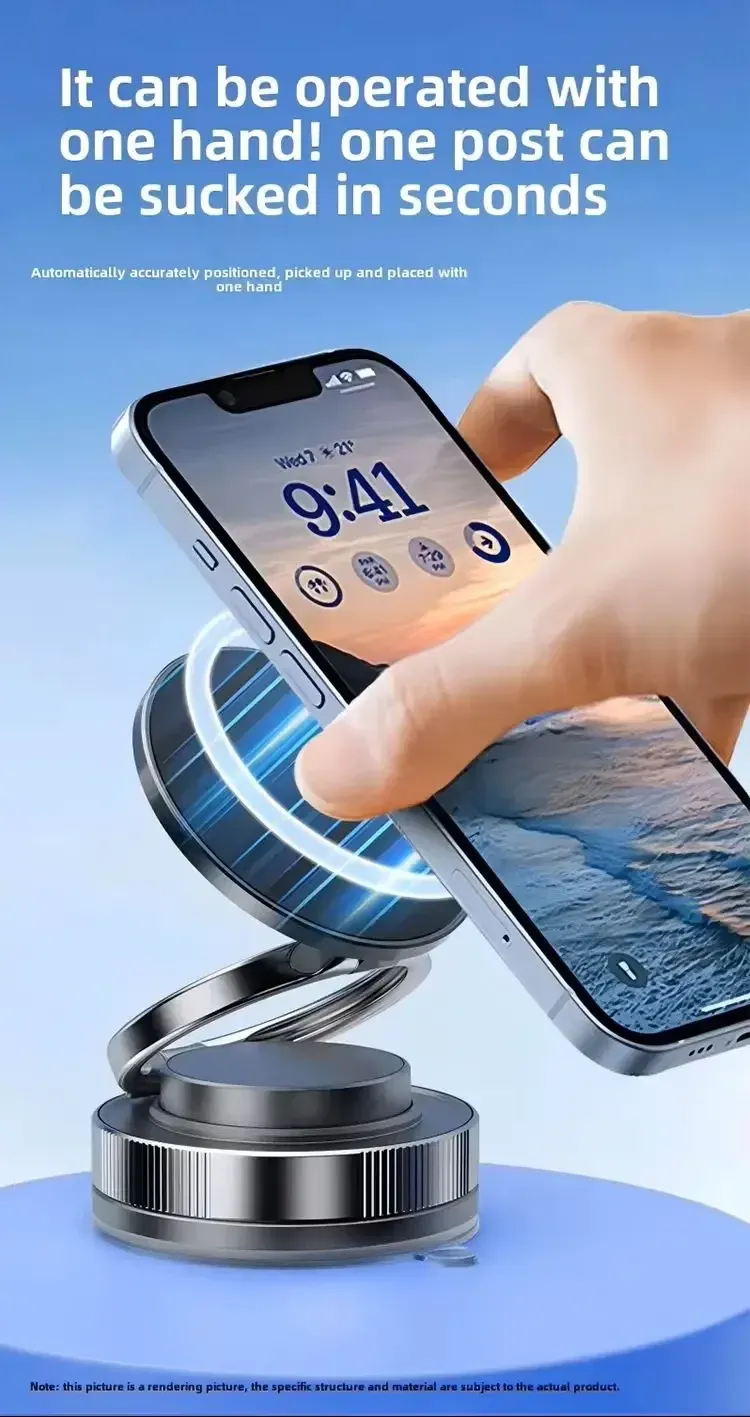 Support magnétique pour téléphone de voiture, rotation à 360 degrés