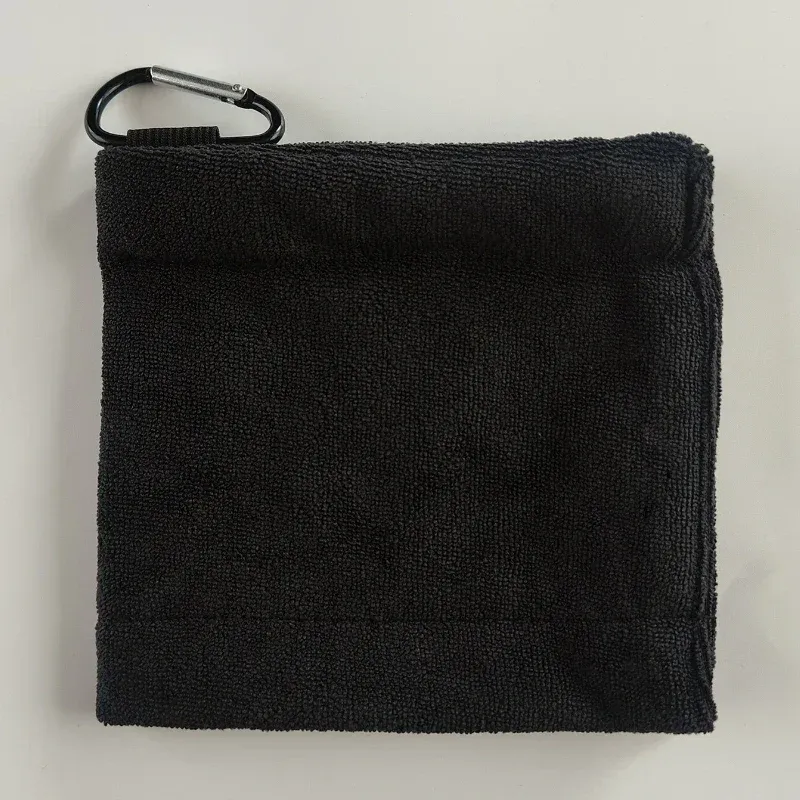 Serviette de nettoyage pour balles de golf en microfibre carrée avec mousqueton, absorbante, pour le nettoyage des clubs, chiffon pour essuyer la tête, MJ002 7