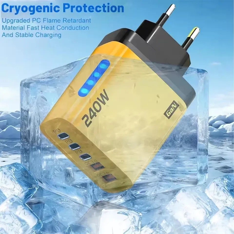 Chargeur de bureau GaN 5-en-1 240 W pour iPhone 17, iPhone 16 Pro et ordinateur portable Samsung 4