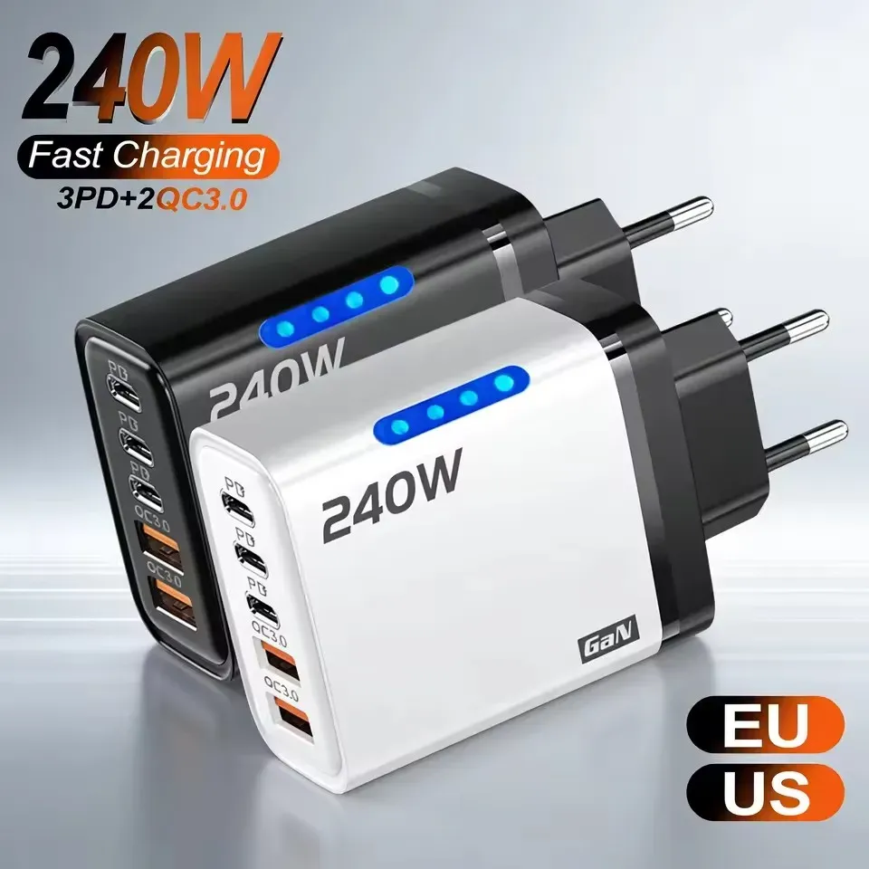 Chargeur de bureau GaN 5-en-1 vue principale