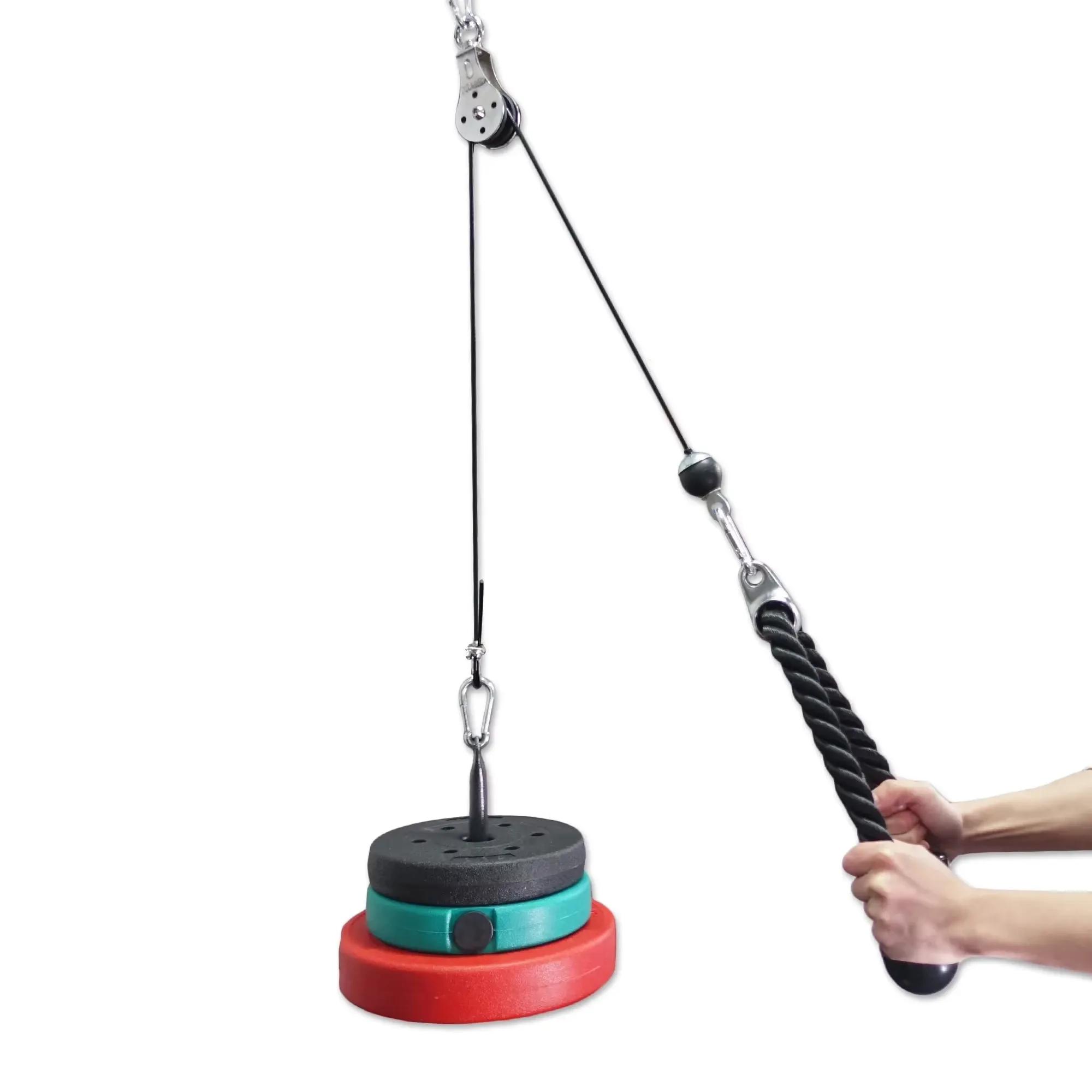 Système de poulie à câble pour fitness, machine à câble robuste avec corde en acier pour la maison, tirage lat pulldown et musculation 2