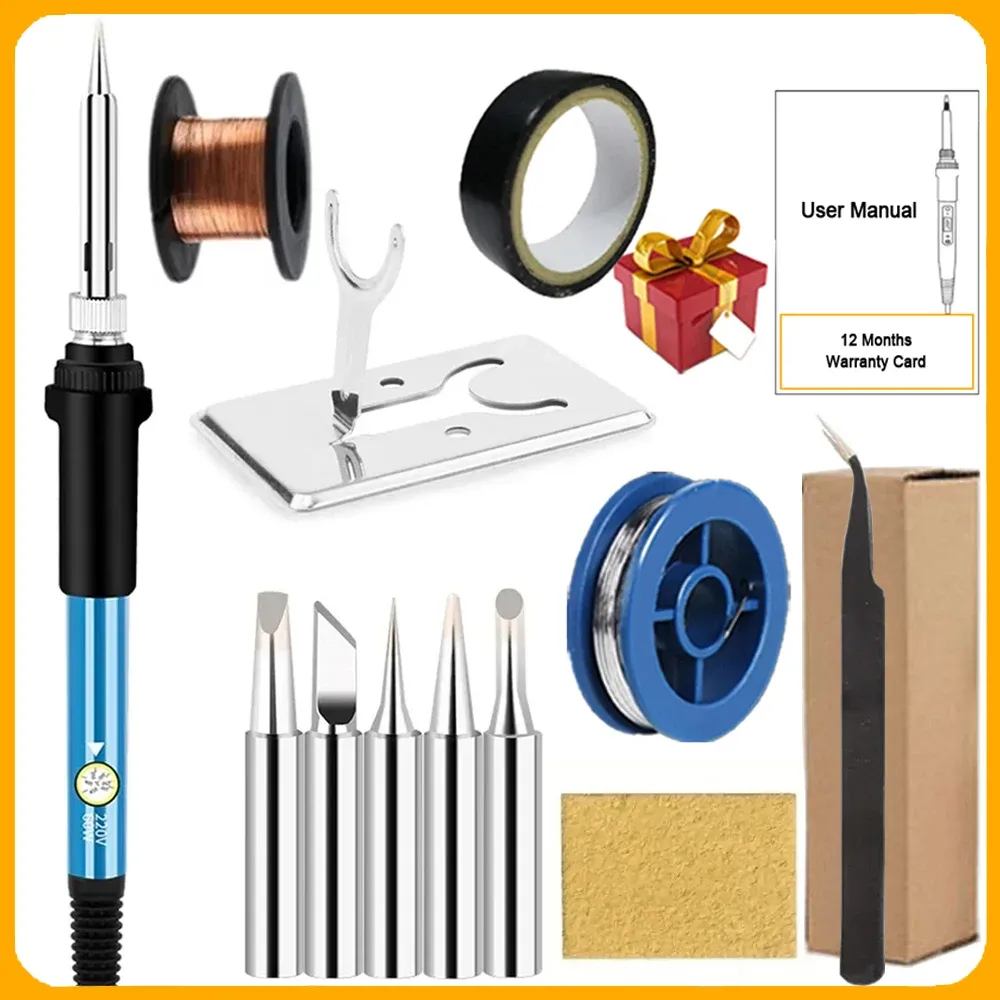 Kit de fer à souder électrique 60 W à température réglable, panne interchangeable – Modèles 10, 16 et 20 en 1 7