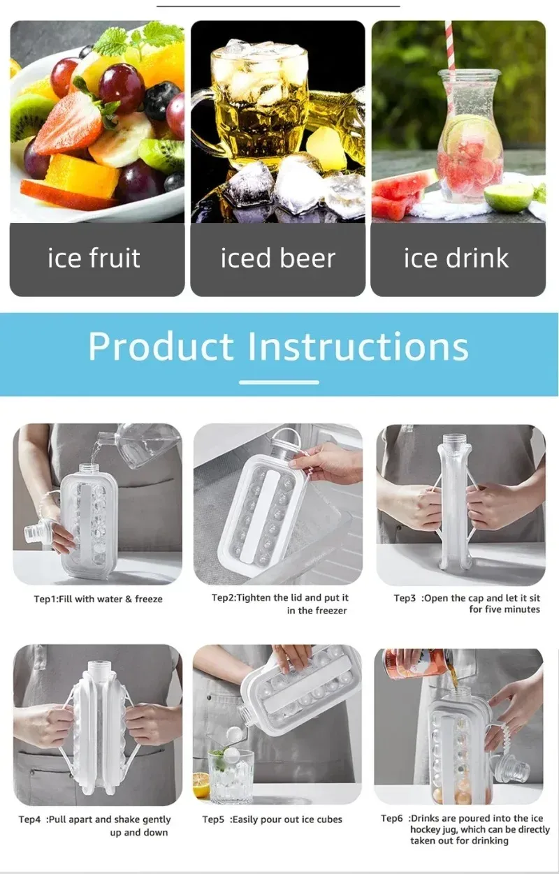 Moule pliable à boules de glace en silicone