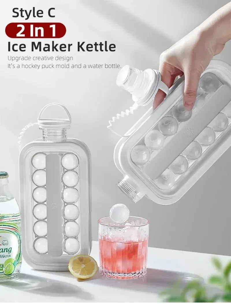 Moule à boules et glaçons pliable en silicone, vue d'ensemble