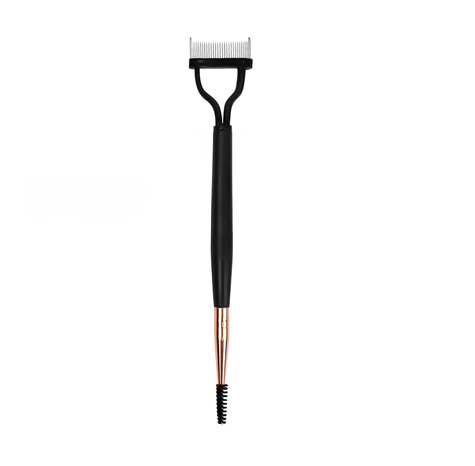 Séparateur de cils pliant 2 en 1 à dents métalliques droites, recourbe-cils, brosse et peigne pour mascara, outil de maquillage beauté 8