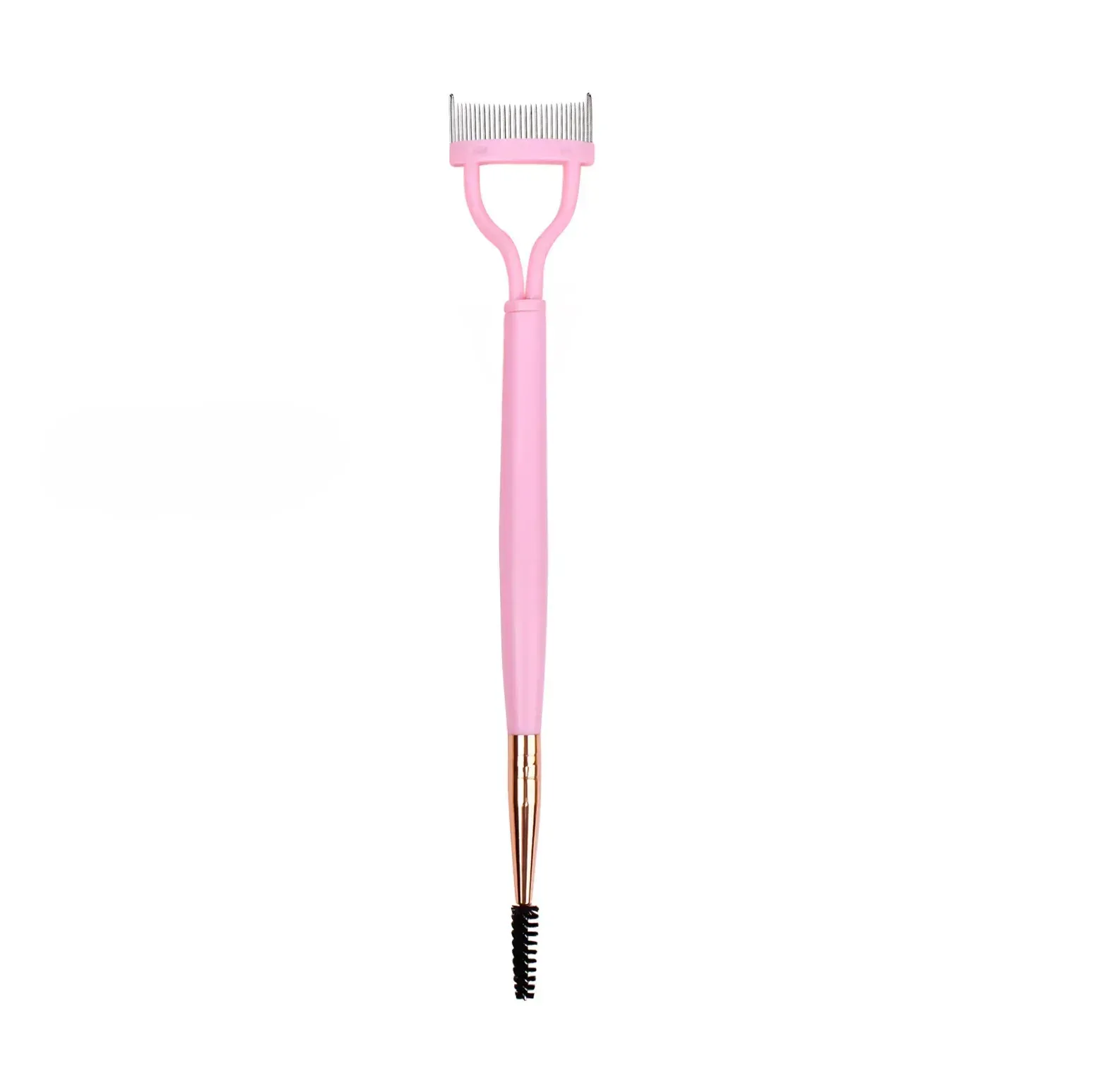 Séparateur de cils pliant 2 en 1 à dents métalliques droites, recourbe-cils, brosse et peigne pour mascara, outil de maquillage beauté 9