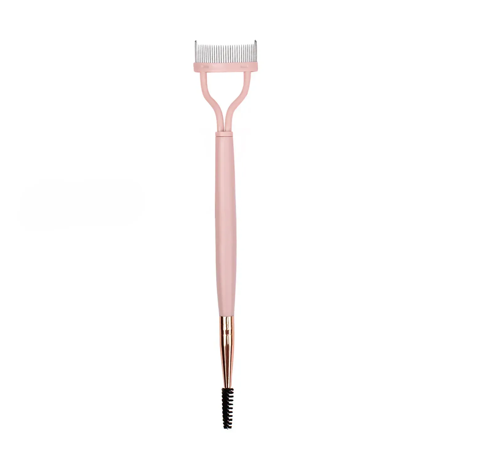 Séparateur de cils pliant 2 en 1 à dents métalliques droites, recourbe-cils, brosse et peigne pour mascara, outil de maquillage beauté 7