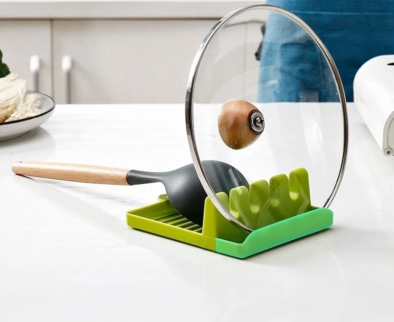 Porte-cuillères de cuisine pour couvercle de pot