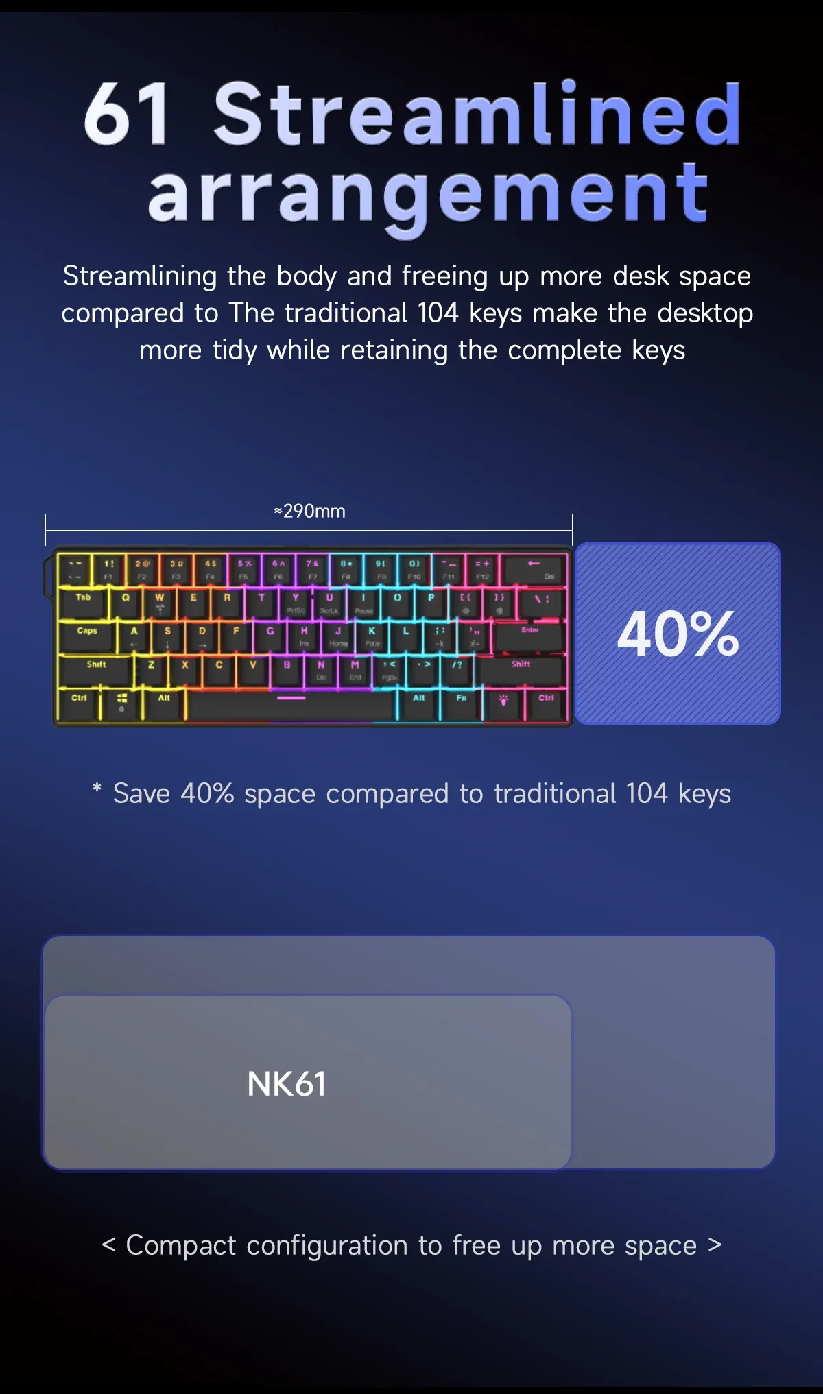 Vue détaillée du clavier AJAZZ NK61