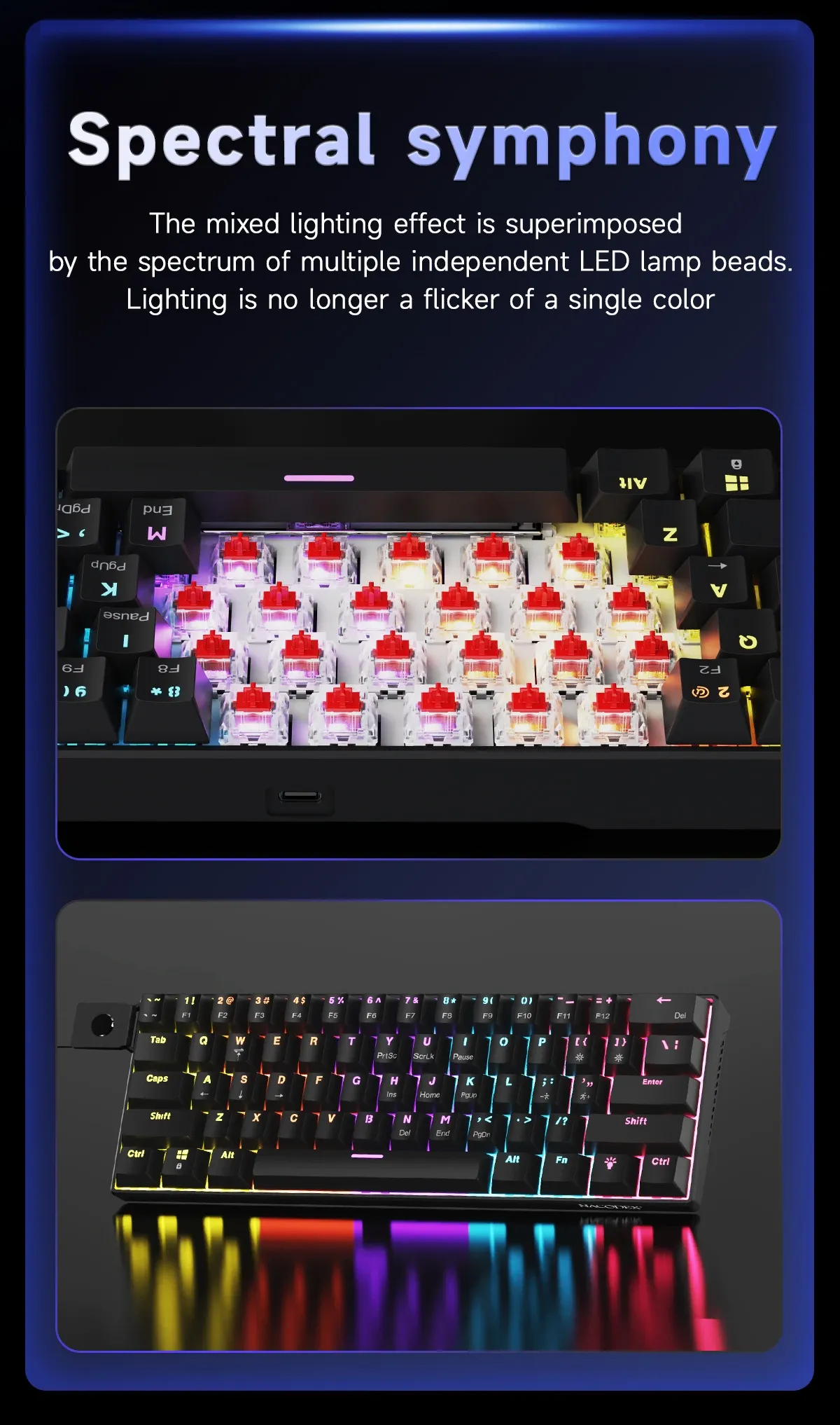 Vue détaillée du clavier AJAZZ NK61