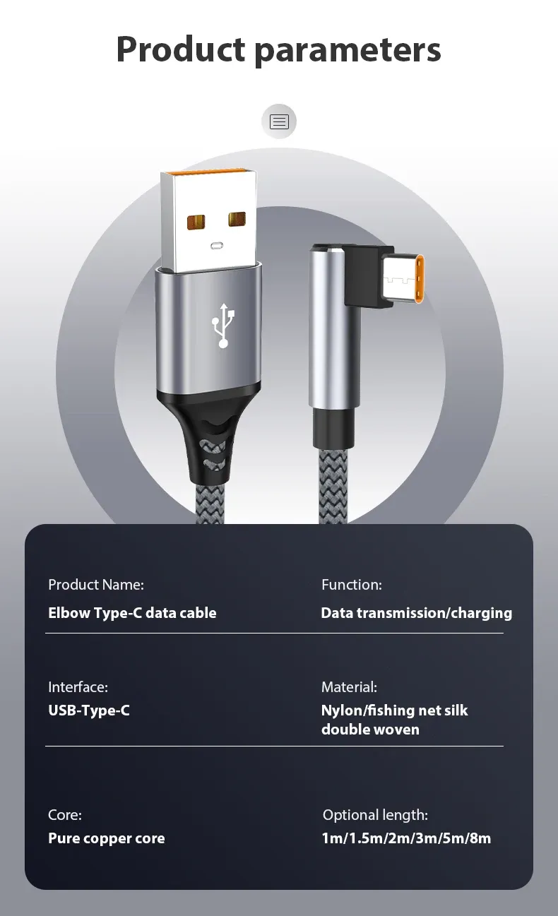 Câble coudé de charge rapide, vue finale
