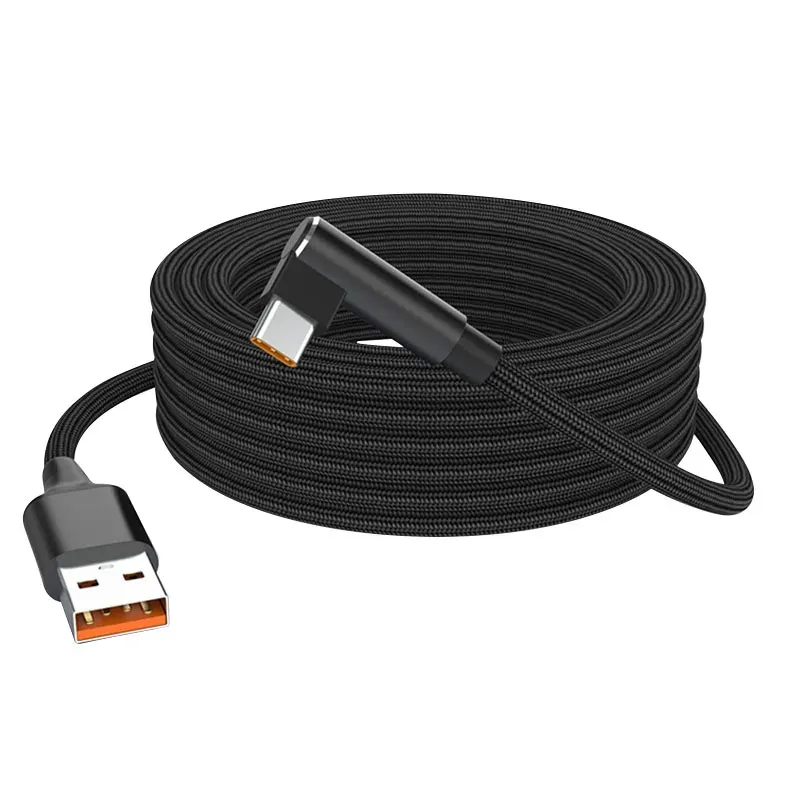 Câble de charge rapide USB-C coudé 6 A – 3 m / 5 m – Compatible Samsung, Huawei, Xiaomi, Oppo et OnePlus 8
