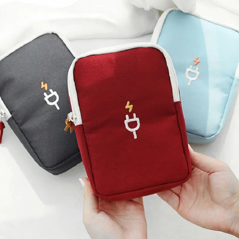 Organisateur de câbles de voyage portable pour accessoires électroniques, étui pour chargeurs, câbles USB, écouteurs et batterie externe 2