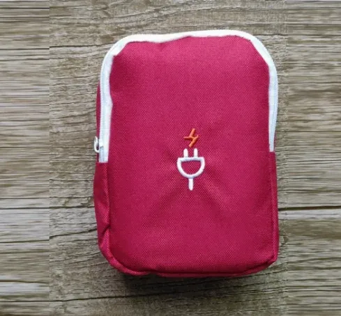 Organisateur de câbles de voyage portable pour accessoires électroniques, étui pour chargeurs, câbles USB, écouteurs et batterie externe 7