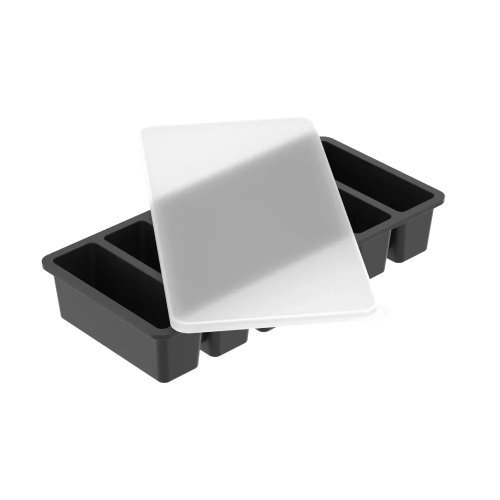 Moule à glace en silicone avec couvercle, lot de 6 bâtonnets et gobelets longs pour glaces et sorbets 9