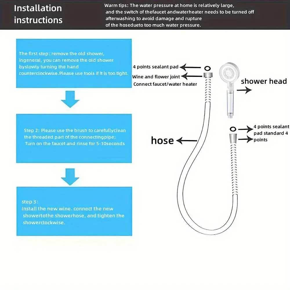 Pommeau de douche dans un intérieur élégant
