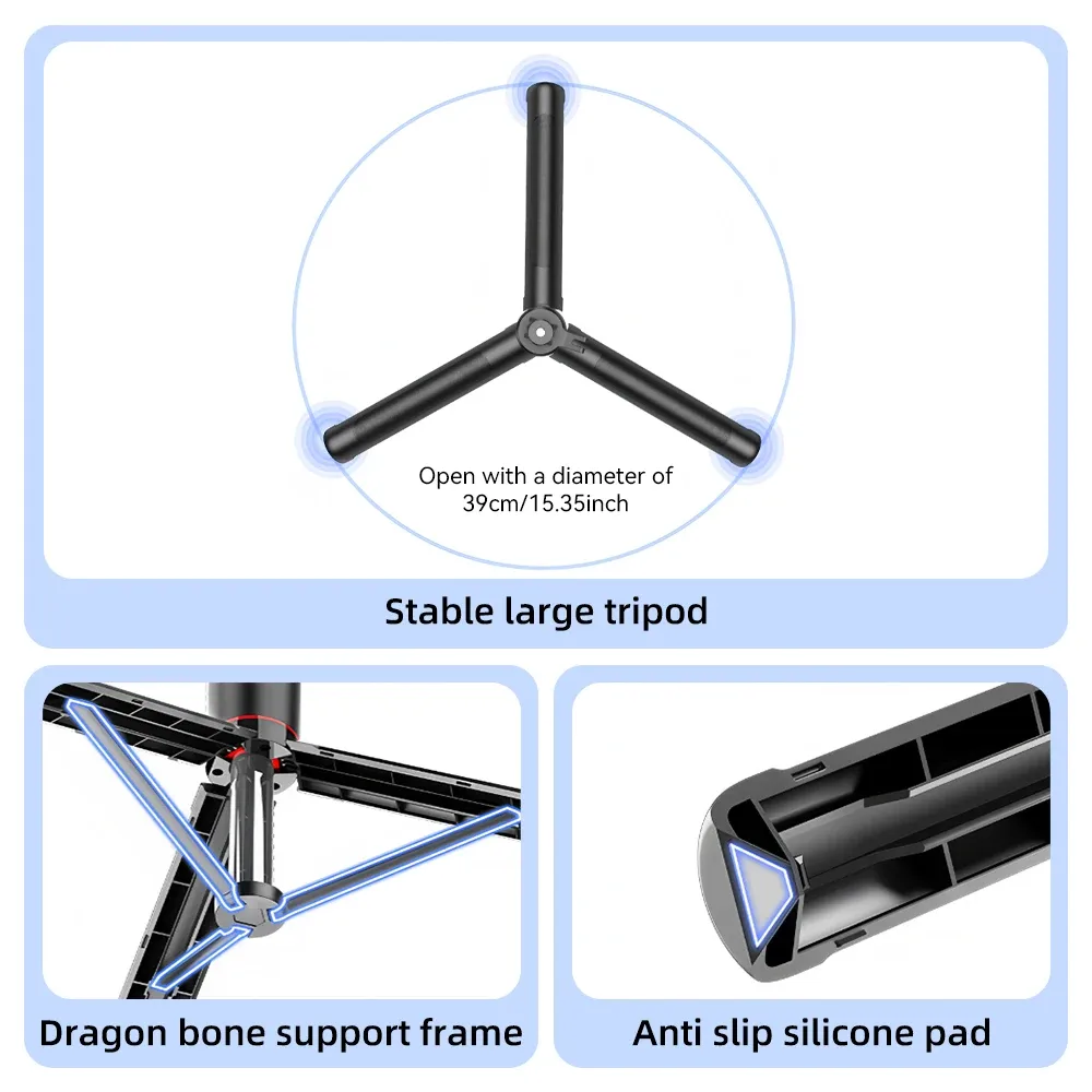 Trépied perche à selfie Bluetooth extensible 67 pouces F16, support smartphone et appareil photo, vis 1/4 2