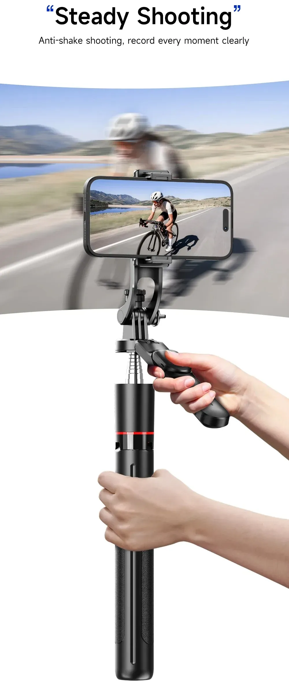 Trépied perche à selfie en utilisation quotidienne