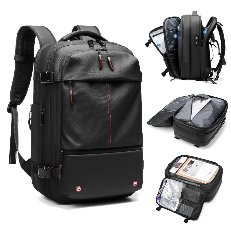 Sac à dos de voyage pour homme 17 pouces à compression sous vide 6