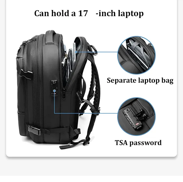 Sac à dos de voyage, compression sous vide