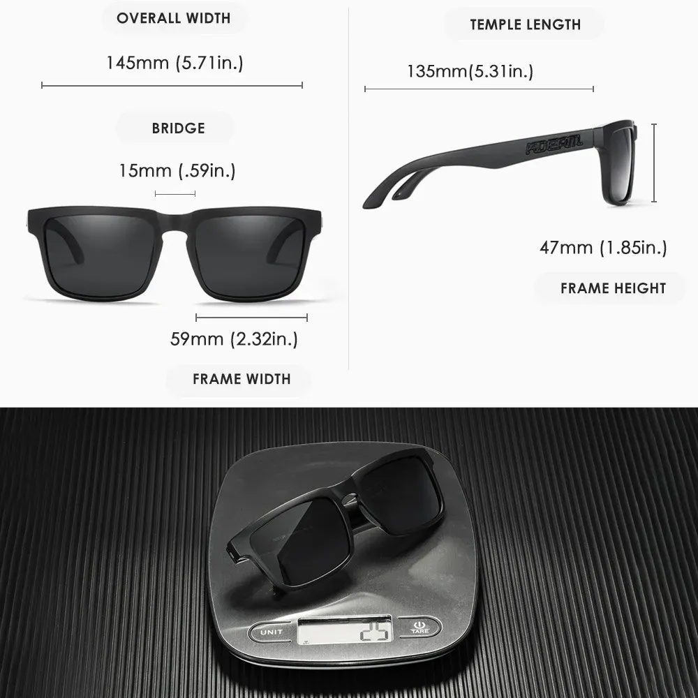 Lunettes de soleil polarisées Kdeam unisexes pour hommes et femmes, verres miroir rouges 3