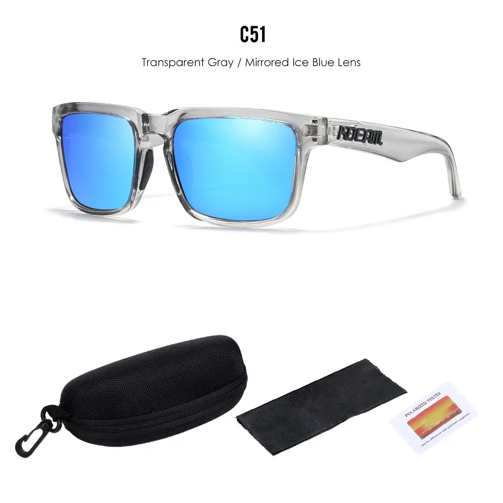 Lunettes de soleil polarisées Kdeam unisexes pour hommes et femmes, verres miroir rouges 5