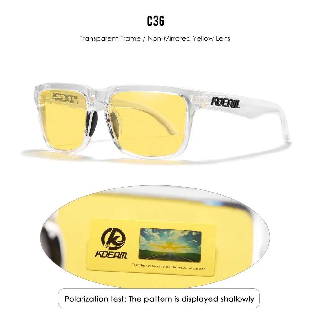 Lunettes de soleil polarisées Kdeam unisexes pour hommes et femmes, verres miroir rouges 16