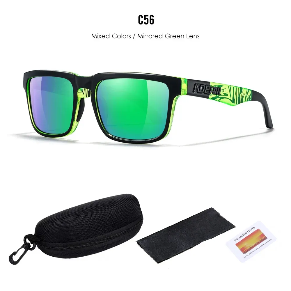 Lunettes de soleil polarisées Kdeam unisexes pour hommes et femmes, verres miroir rouges 19